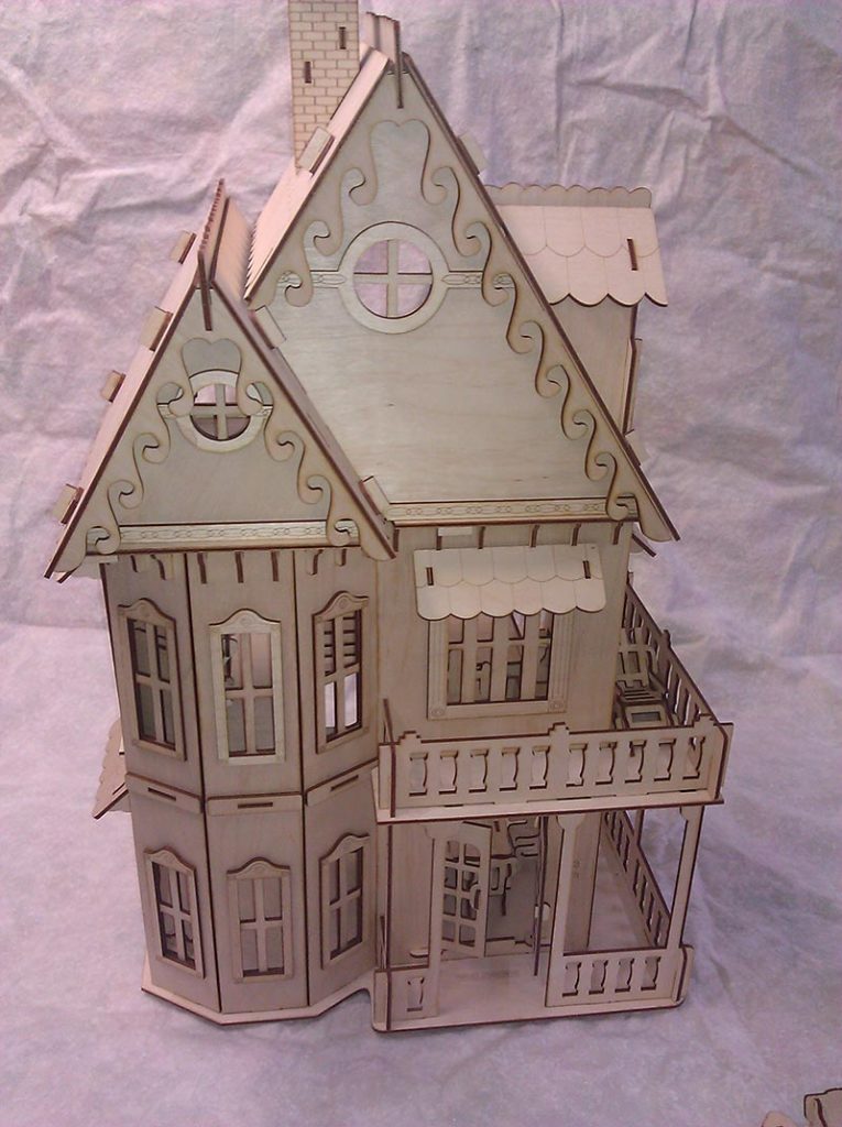 Laser-Cut-Doll-House-from-Birch