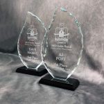 Bullet Ranch Flame Glass Awards Laser Etched