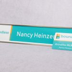 Boundless Name Plate with Grey Metal Holder and Tag