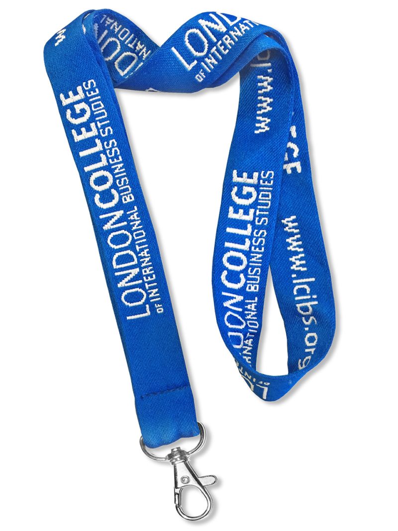 Wide Double Sided Woven-In Lanyard
