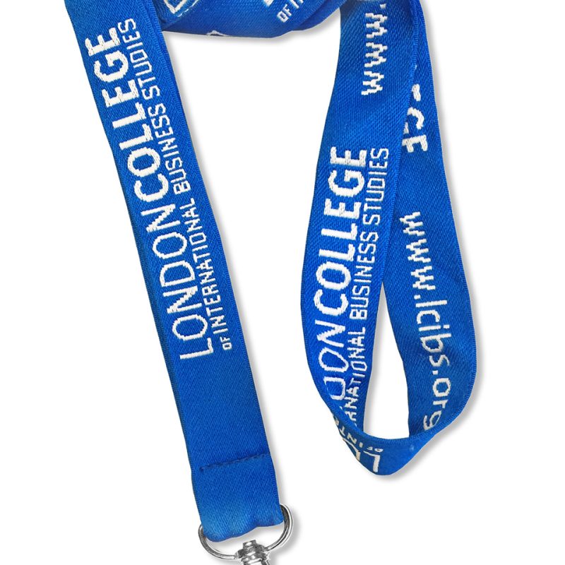 Wide Double Sided Woven-In Lanyard