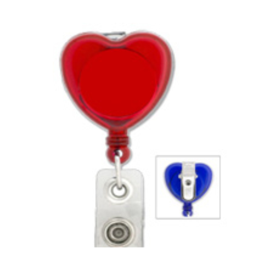 Heart Badge Reel with Swivel Clip – Ryder Engraving