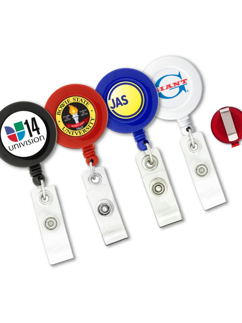 Round Badge Reel with Sliding Clip