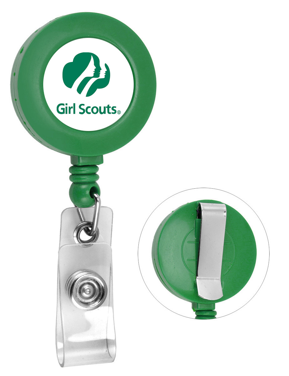 Round Badge Reel with Swivel Clip