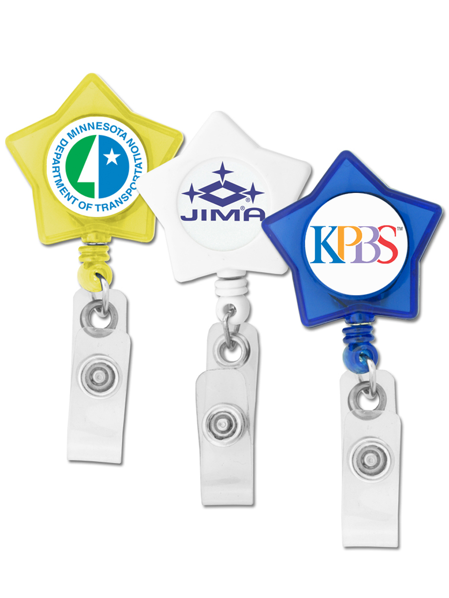 Chrome JUMBO Round Badge Reel - Full-Color Personalization Available
