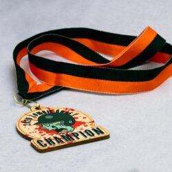 Zombie Themed Softball League Medal