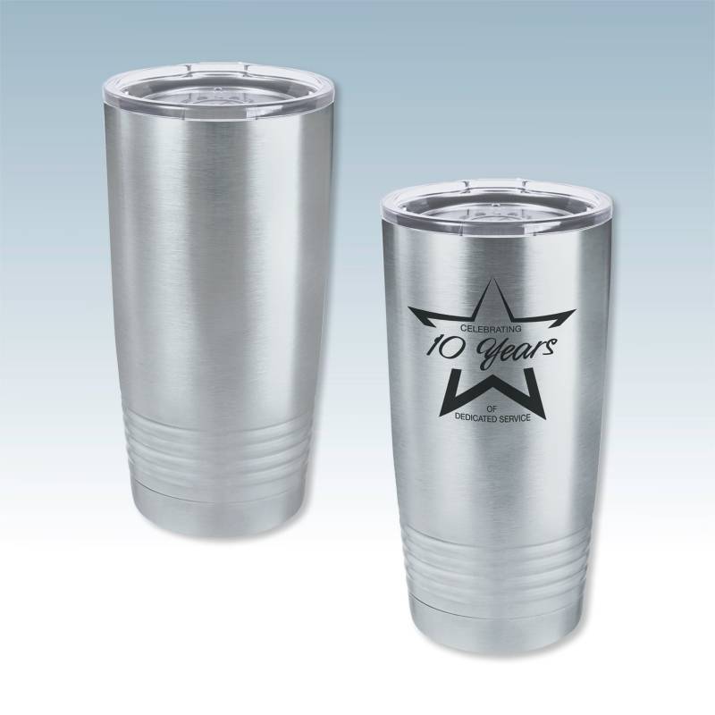 10 oz Ringneck Vacuum-Insulated Stainless Steel Tumbler with Clear