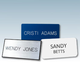 Plastic Engraved Only Name Tags (No Logo with Names)