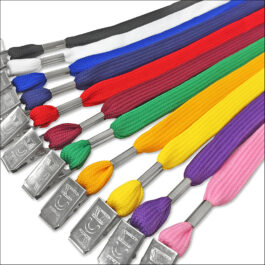 Flat Lanyard w/ Bulldog Clip