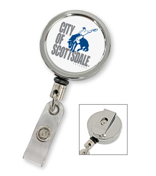 Jumbo Metal Chrome Custom Badge Reel - Image 3