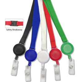 Plain Lanyard / Badge Reel Set w/ PVC strap