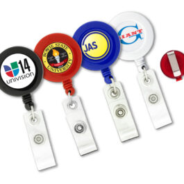 Round Badge Reel with Sliding Clip