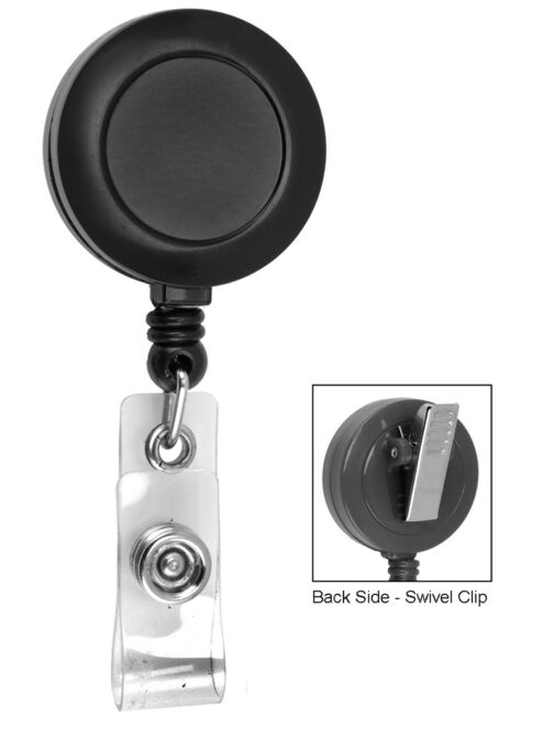 Round Badge Reel with Swivel Belt Clip - Image 2