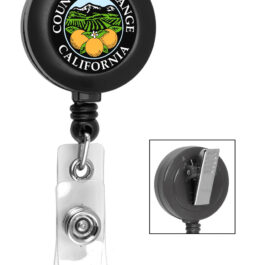 Round Badge Reel with Swivel Clip