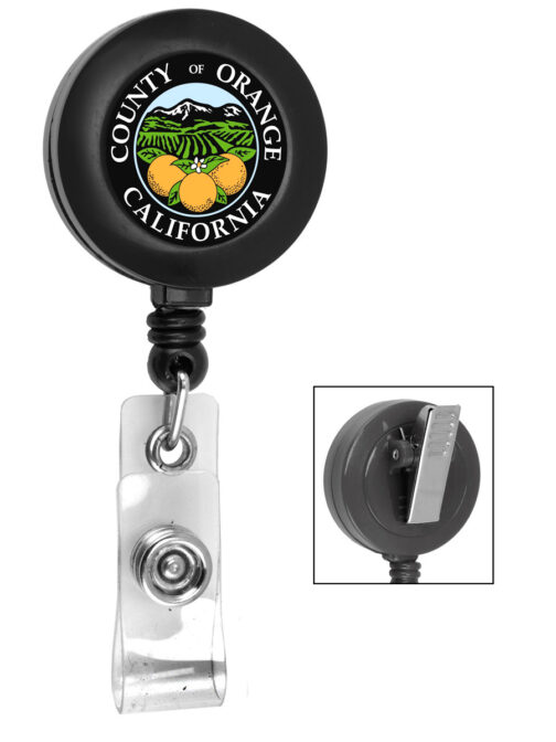 Round Badge Reel with Swivel Clip - Image 2