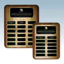 Genuine Walnut Elliptical Perpetual Plaque