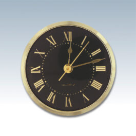 Gold Roman Black-Face Clock