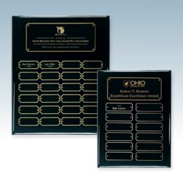 Piano Finish Black Perpetual Plaque