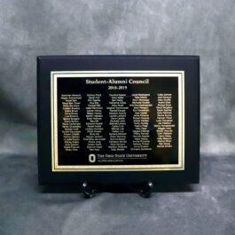 Engraved Solid Black Finish Plaque