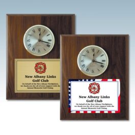 Printed Solid Walnut Plaque Clock