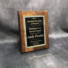 Engraved Walnut Plaque with Beveled Edge