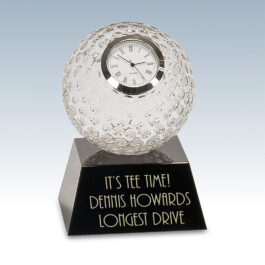 Crystal Golf Ball Clock Award