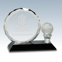 Crystal Plate with Ball Award