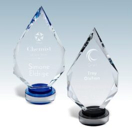 Diamond Facet Pedestal Crystal Award