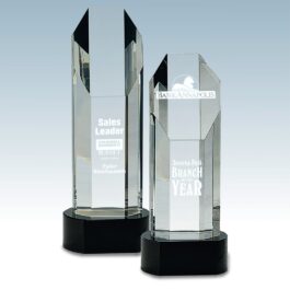 Octagon Pillar Crystal Award