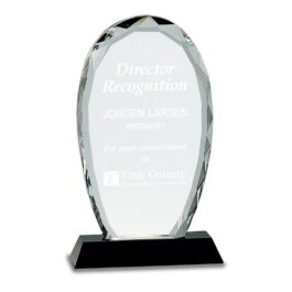 Oval Facet Crystal Award