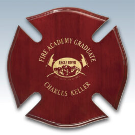 Piano Finish Maltese Cross Plaque