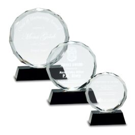 Round Facet Crystal Award