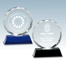 Round Facet Crystal Award