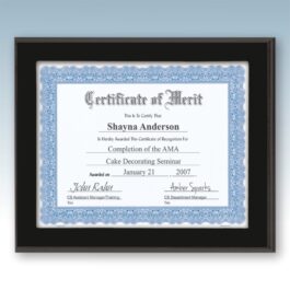 Slide-In Certificate Plaques