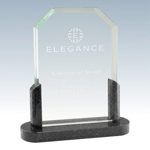 Black Marble Clipped Glass Award