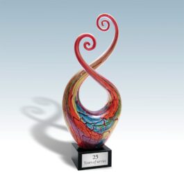 Coiling Snake Art Glass Award