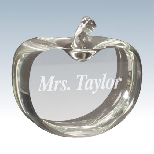 Crystal Apple Paperweight