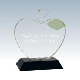 Crystal Apple with Base Award