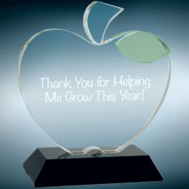 Crystal Apple with Base Award