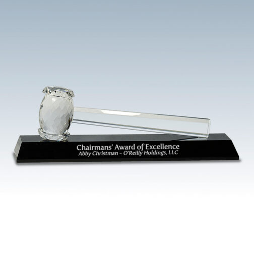 Crystal Gavel with Black Base