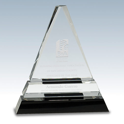 Crystal Triangle Accent Award