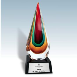 Diamond Teardrop Art Glass Award