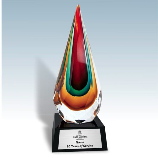 Diamond Teardrop Art Glass Award