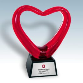 Flowing Heart Art Glass Award