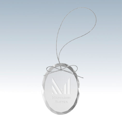 Glass Oval Ornament