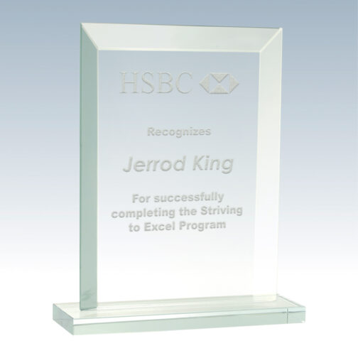 Jade Rectangle Glass Award