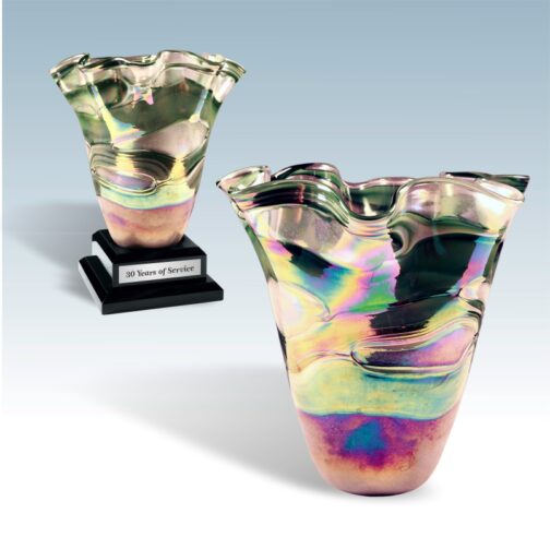 Shimmering Wave Vase Art Glass Award