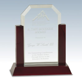 Rosewood Clipped Jade Glass Award