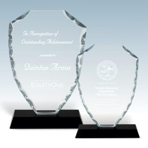 Shield Facet Glass Award