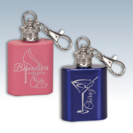 1 oz Stainless Steel Flask Keychains